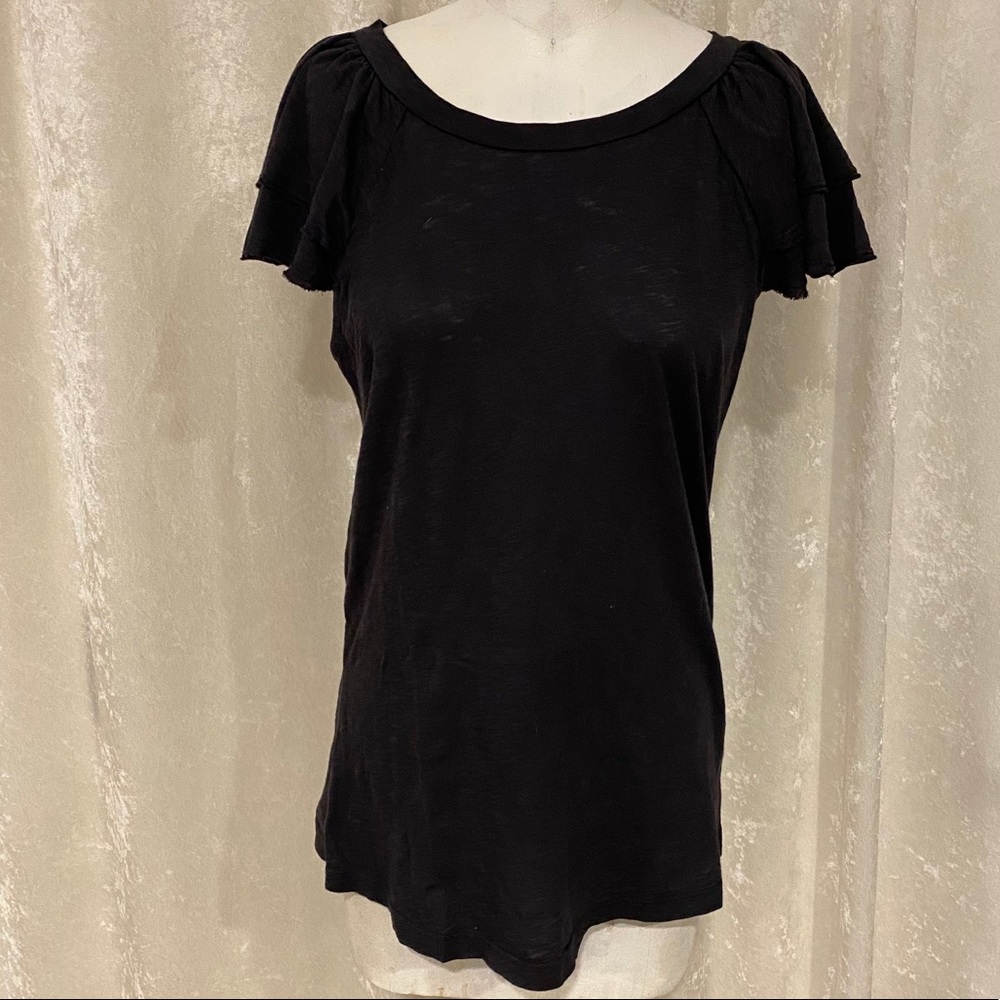 Sundry Ruffled Sleeve Top - Picture 2 of 6